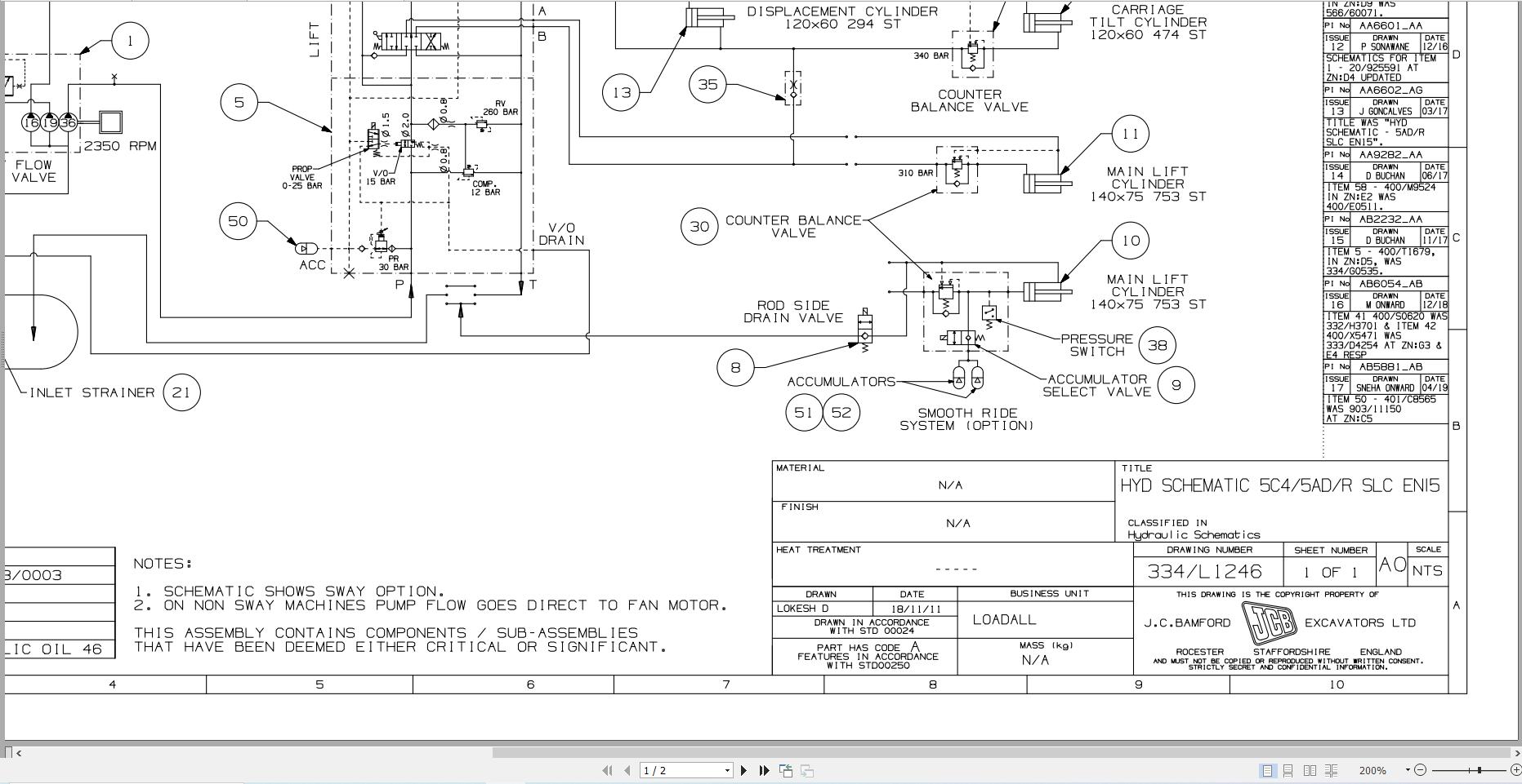 JCB Telehandler 541 70 T4i 2012 2016 Electrical and Hydraulic Diagram (3)