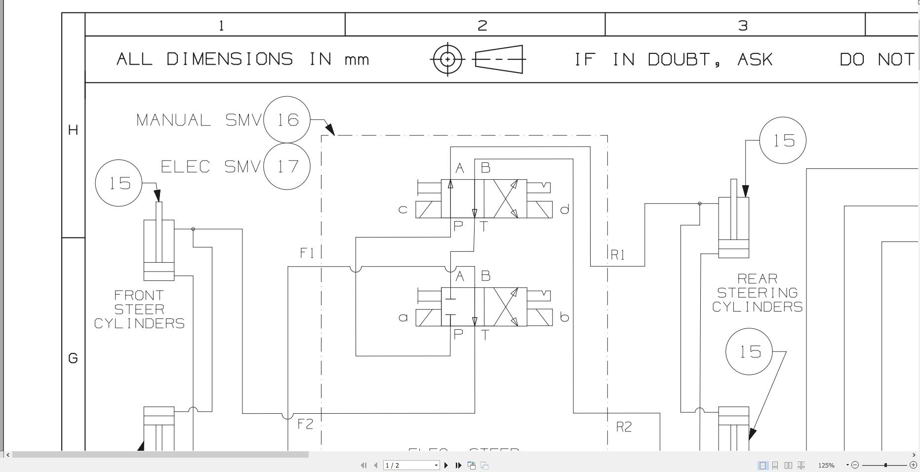 JCB Telehandler 550 140 T2 2005 2022 Electrical and Hydraulic Diagram (2)