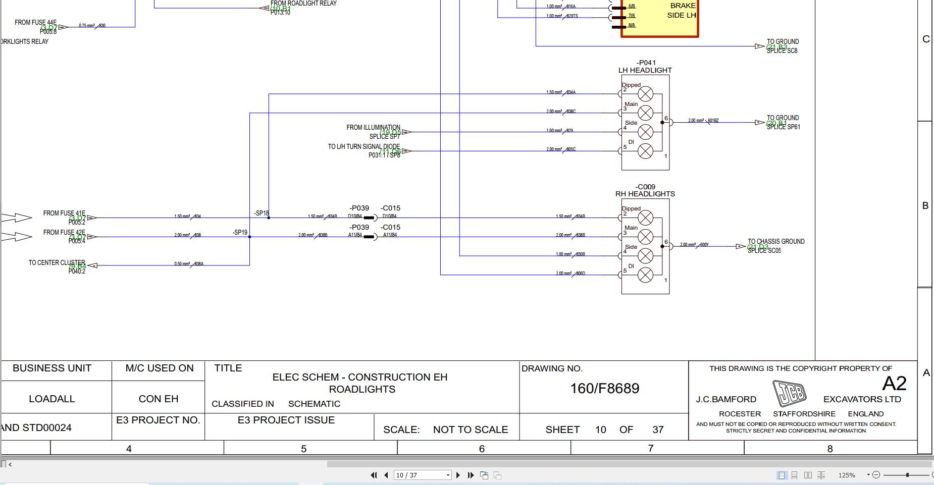 JCB Telehandler 550 170 T4i 2013 2015 Electrical and Hydraulic Diagram (2)