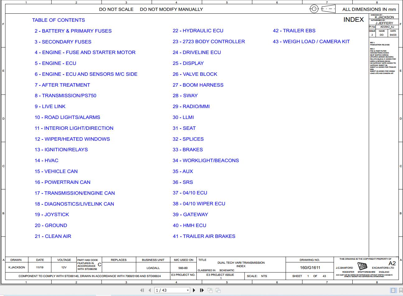 JCB Telehandler 550 80 T4F 2016 2021 Electrical and Hydraulic Diagram (1)