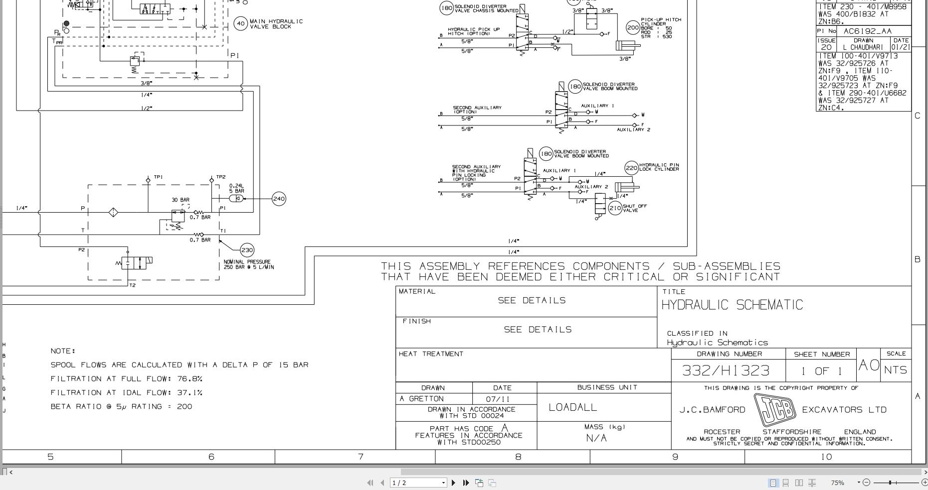 JCB Telehandler 550U80 T4F 2016 2017 Electrical and Hydraulic Diagram (3)