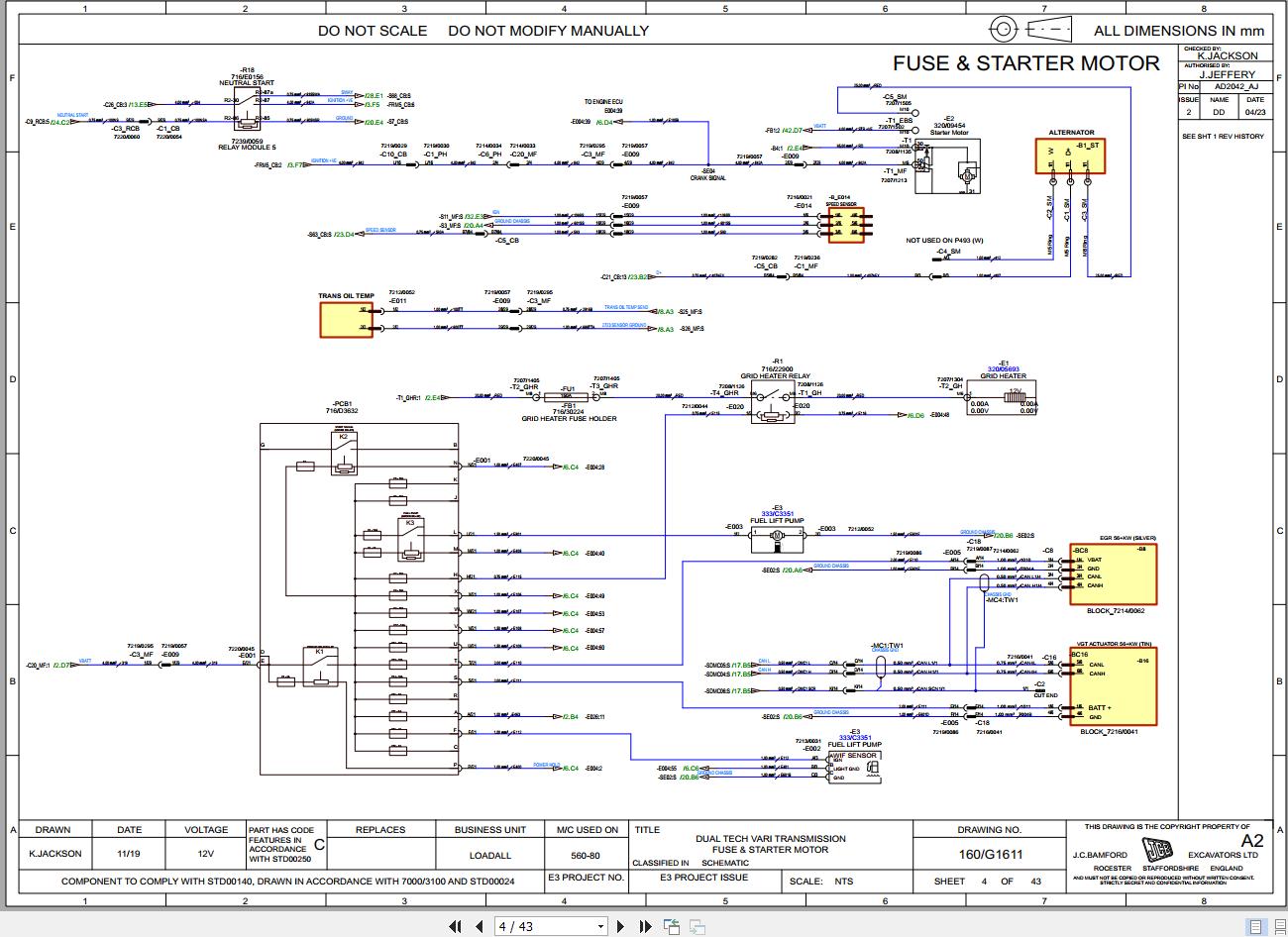 JCB Telehandler 560 80 NGC UN3 GB3 2020 2025 Electrical and Hydraulic Diagram (2)