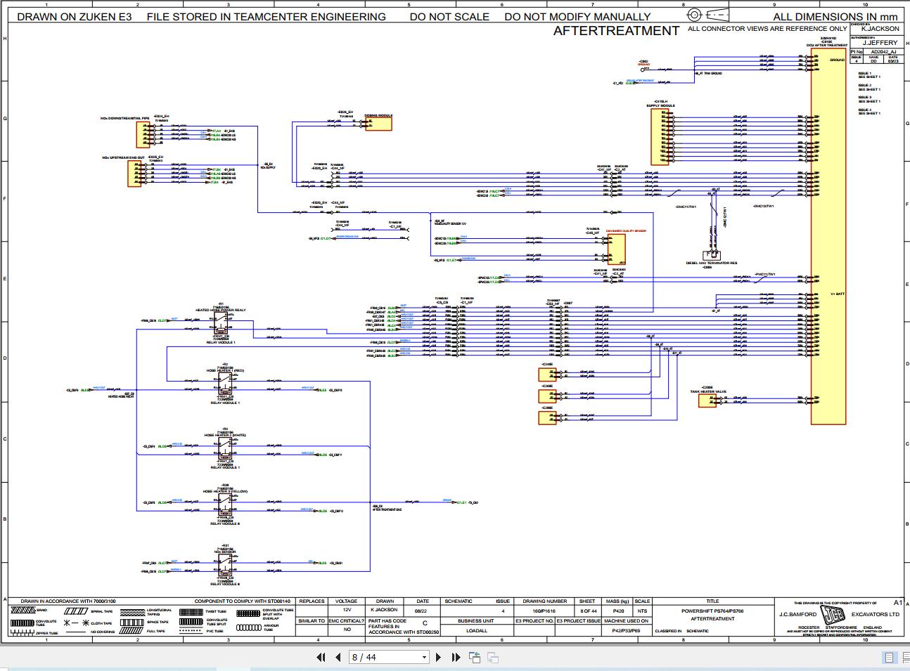 JCB Telehandler 560X80 STV 4.8L 2020 2025 Electrical and Hydraulic Diagram (2)
