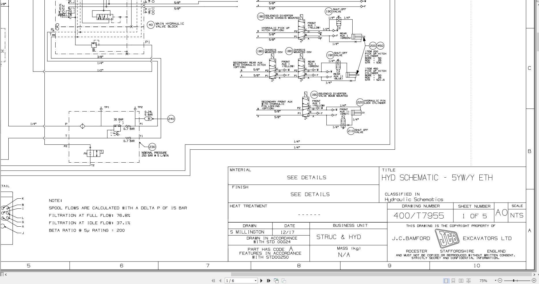 JCB Telehandler 560X80 T4F 2017 2020 Electrical and Hydraulic Diagram (3)