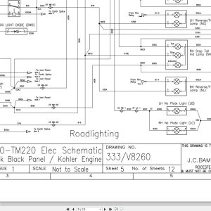 JCB Telescopic Wheel Loader TM220 T4F 2014 2025 Electrical Hydraulic Diagram (1)