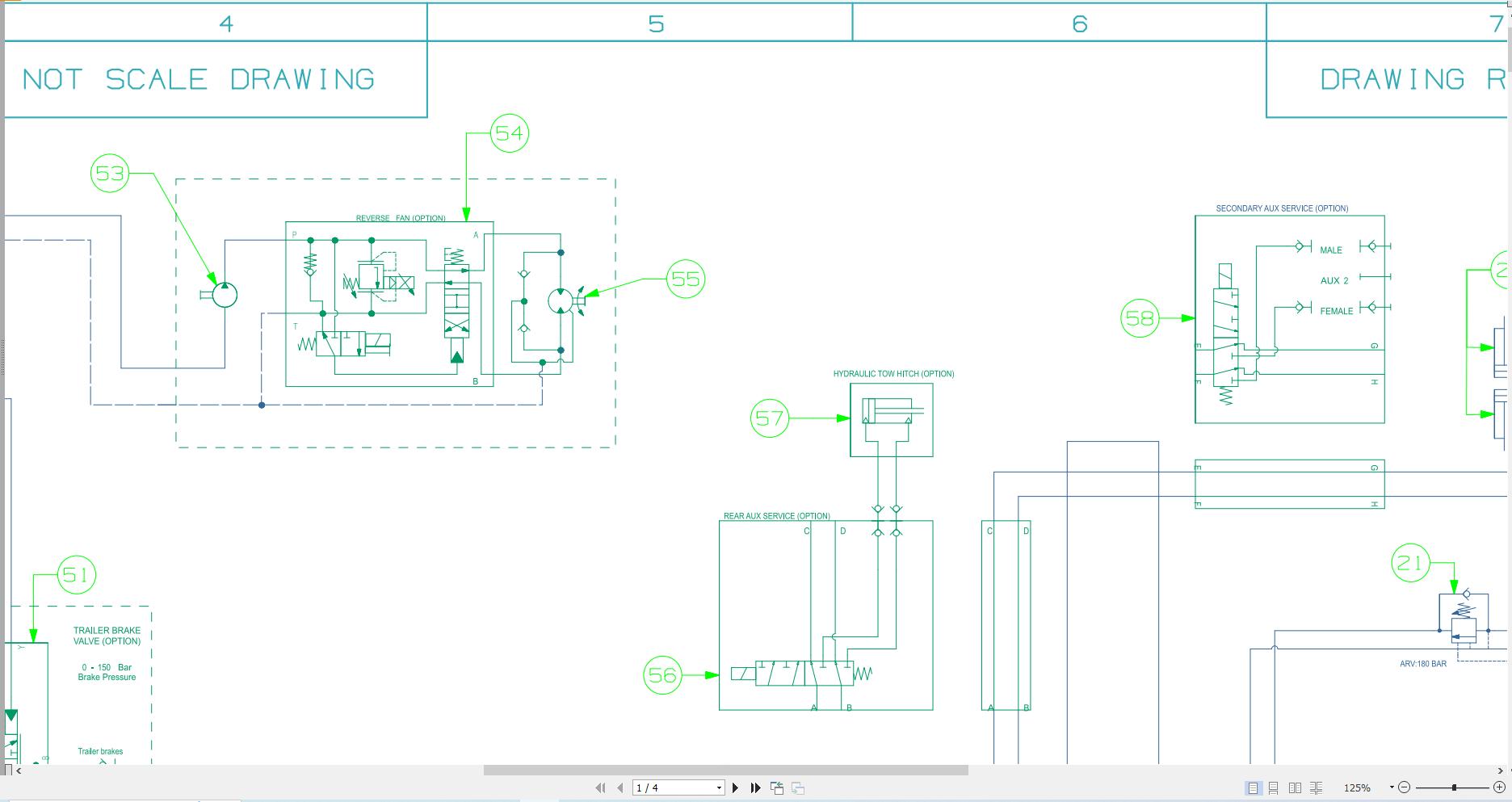 JCB Telescopic Wheel Loader TM320C WM JCB4AX T4F 2022 2025 Electrical Hydraulic Diagram (3)