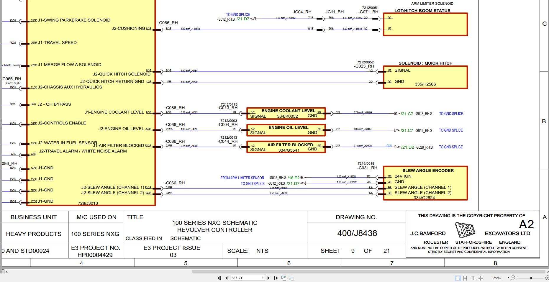 JCB Tracked Excavator 131X T4F 2018 2025 Electrical and Hydraulic Diagram (2)