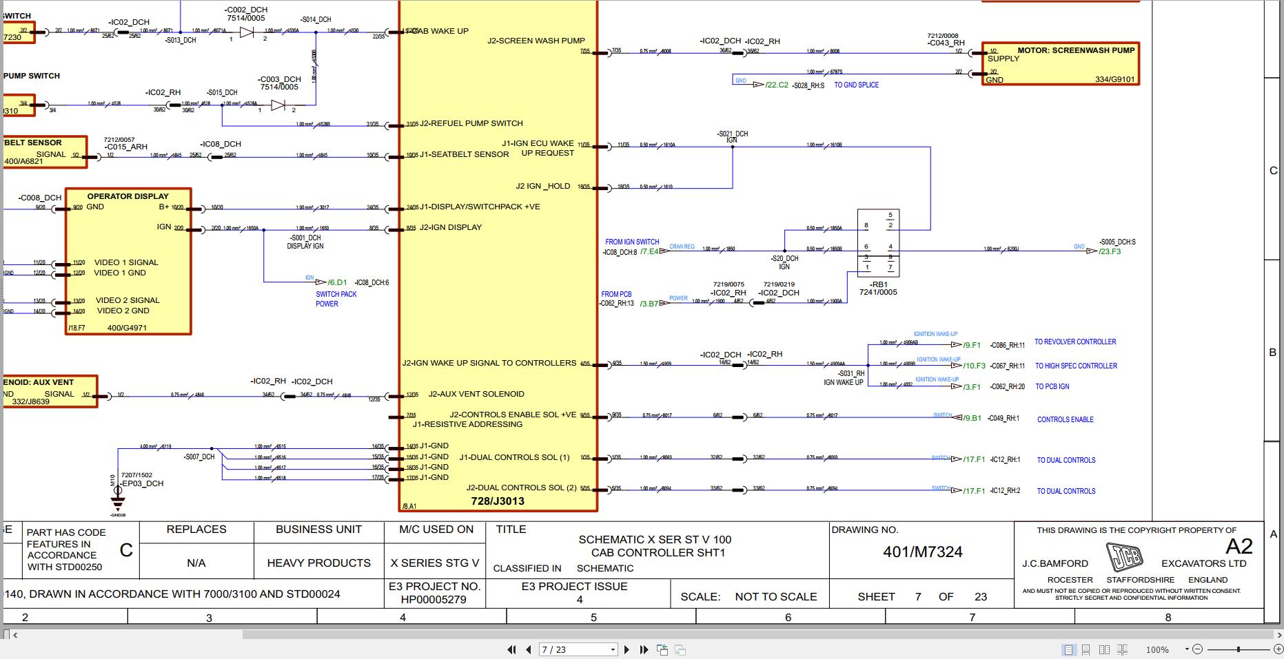 JCB Tracked Excavator 140X STV 2021 2025 Electrical and Hydraulic Diagram (2)