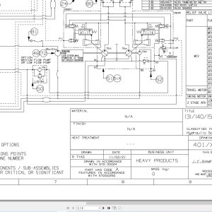 JCB Tracked Excavator 140X STV JCB9 2023 2025 Hydraulic Diagram (1)