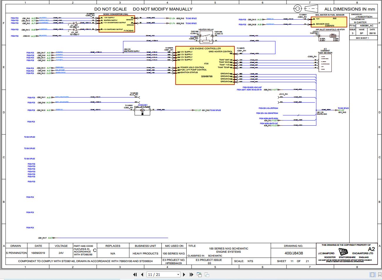 JCB Tracked Excavator 140X T4F 2019 2021 Electrical and Hydraulic Diagram (2)