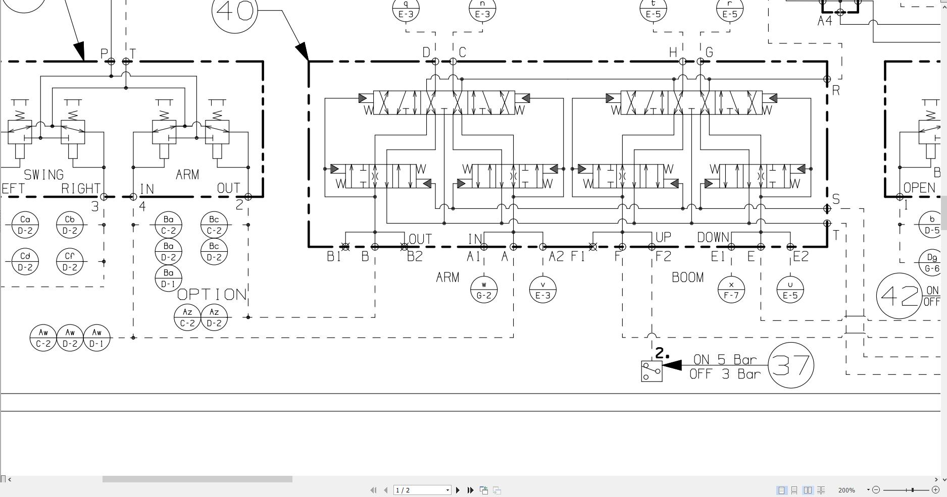 JCB Tracked Excavator 150X T4F JCB9 2023 Hydraulic Diagram (2)