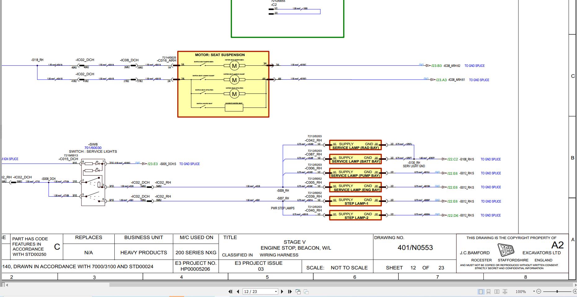 JCB Tracked Excavator 210X STV 2021 2025 Electrical and Hydraulic Diagram (2)