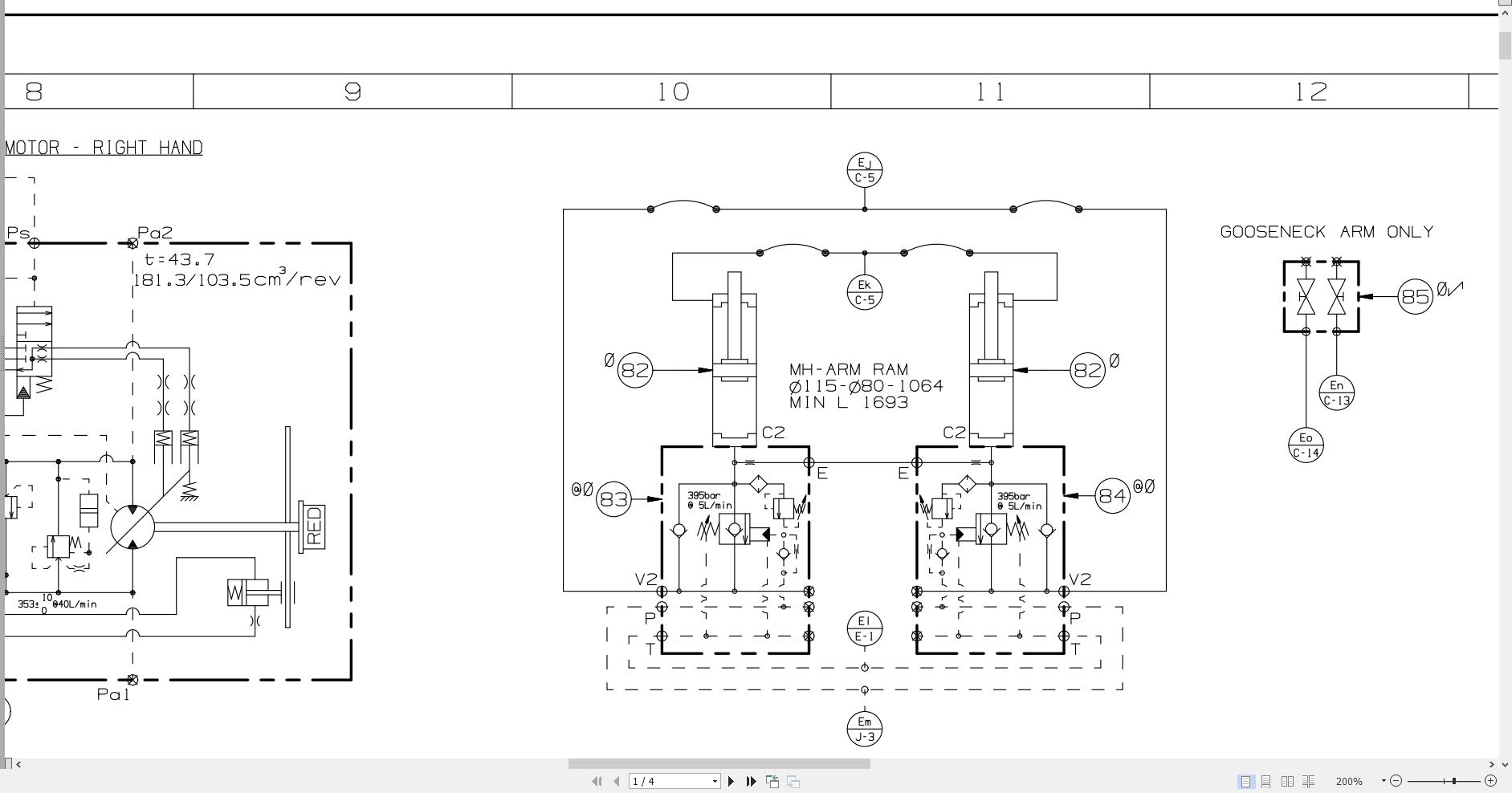 JCB Tracked Excavator 210X STV 2021 2025 Electrical and Hydraulic Diagram (3)