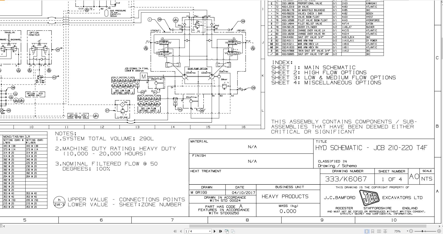 JCB Tracked Excavator 210X T4F 2018 2021 Electrical and Hydraulic Diagram (3)