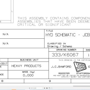 JCB Tracked Excavator 210X T4F JCB9 2023 Hydraulic Diagram (1)