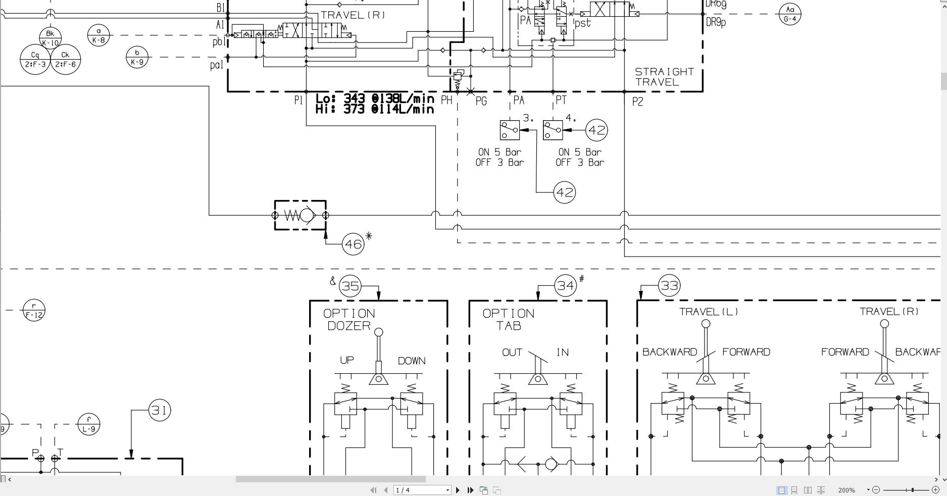 JCB Tracked Excavator 220X T4F 2017 2025 Electrical and Hydraulic Diagram (3)
