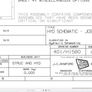 JCB Tracked Excavator 245XR T4F JCB9 2024 Hydraulic Diagram (1)