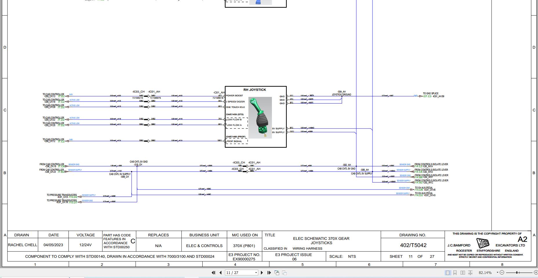 JCB Tracked Excavator 370X T4F STV 2023 2025 Electrical and Hydraulic Diagram (2)