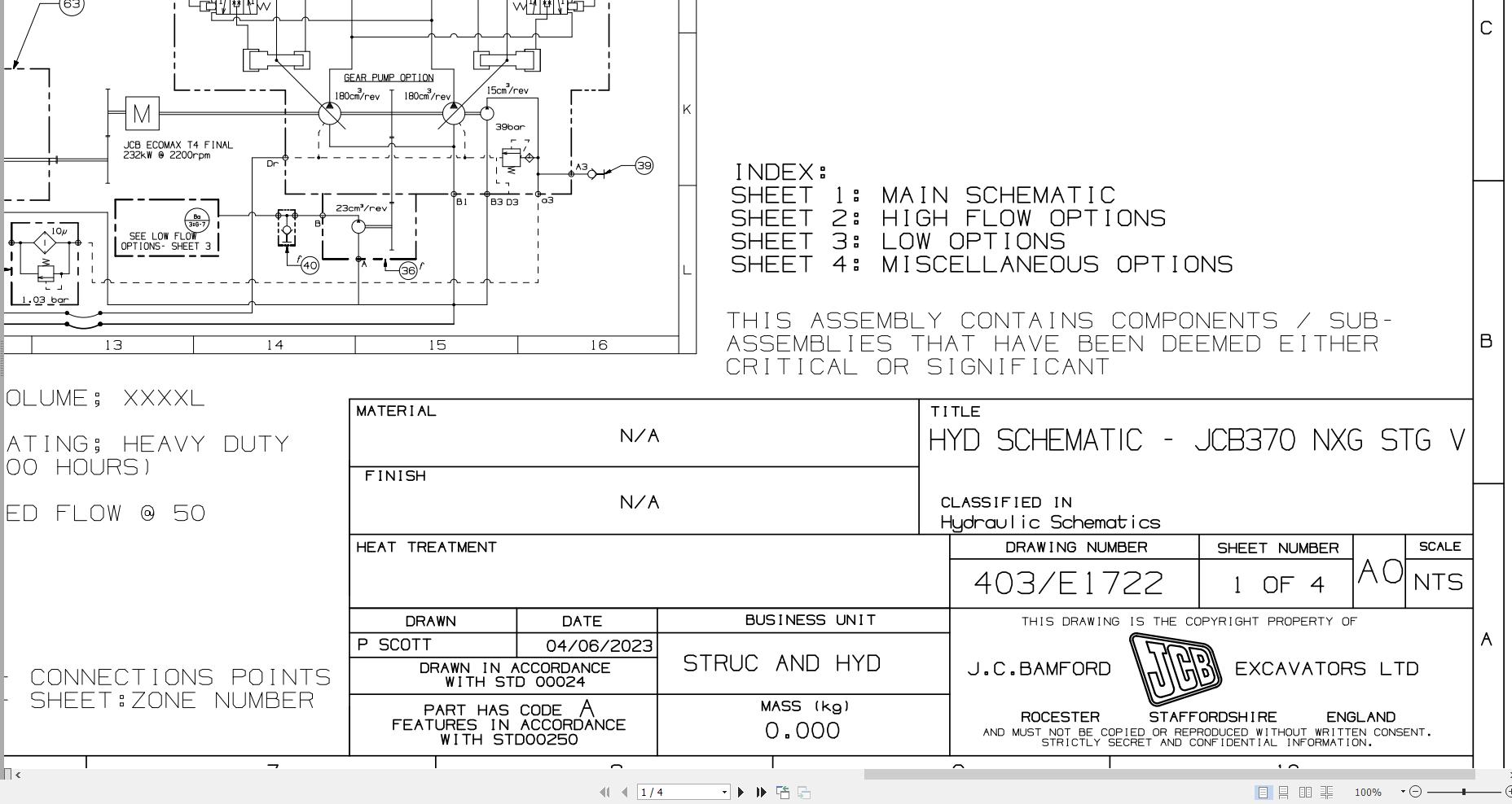JCB Tracked Excavator 370X T4F STV 2023 2025 Electrical and Hydraulic Diagram (3)