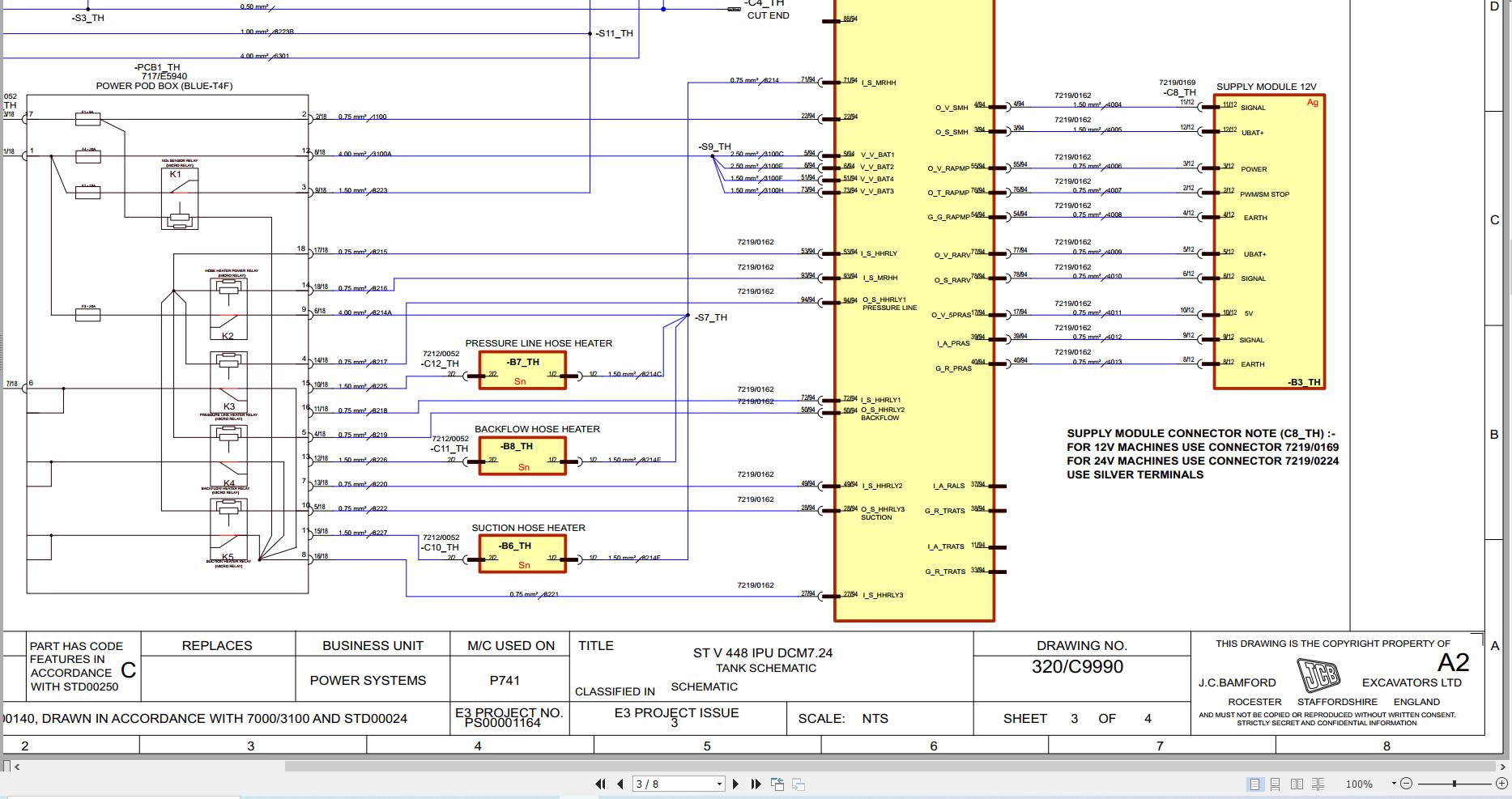 JCB Tracked Excavator 7 Electrical Diagram (2)