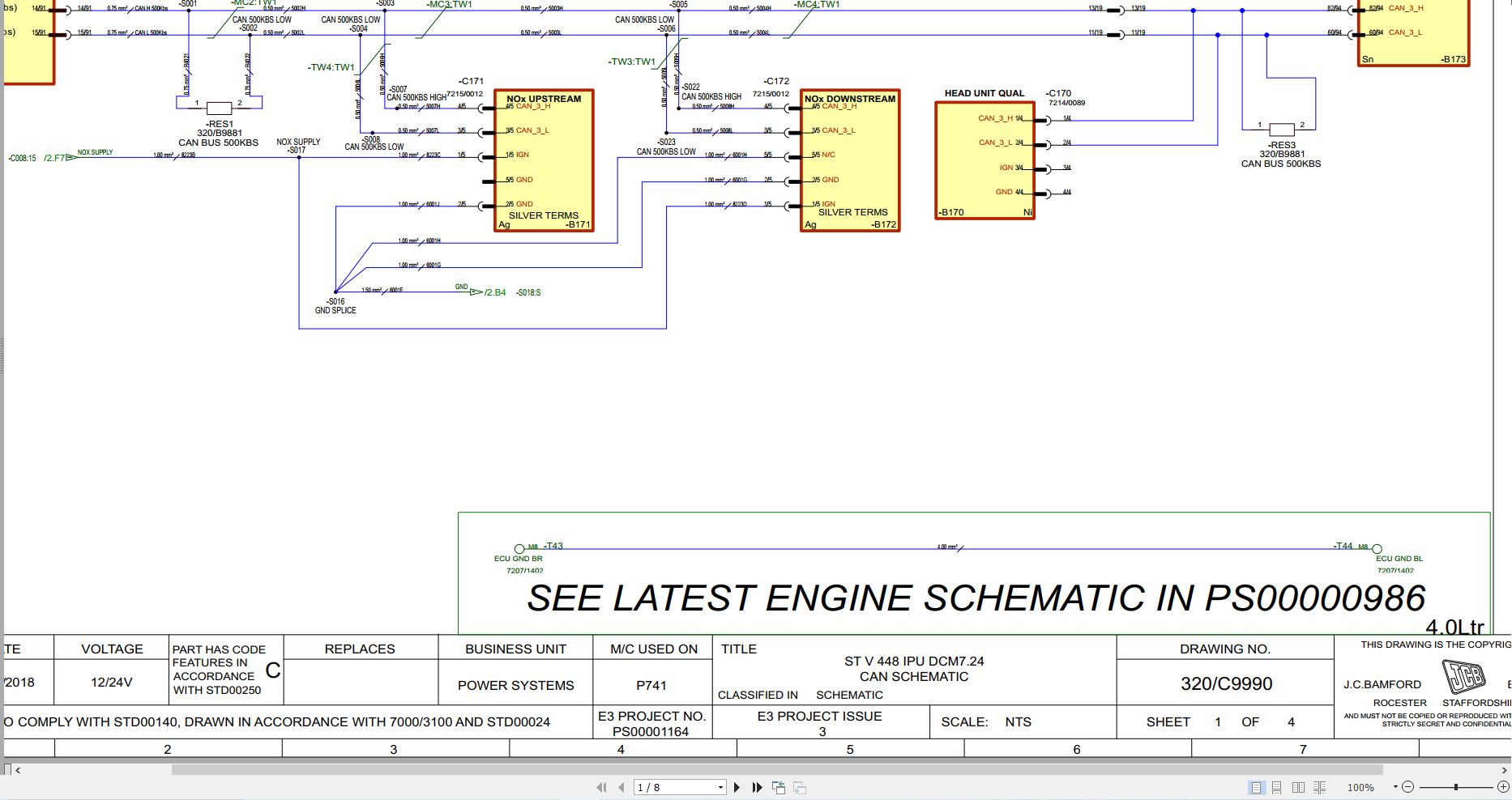 JCB Tracked Excavator 7B Electrical Diagram (1)