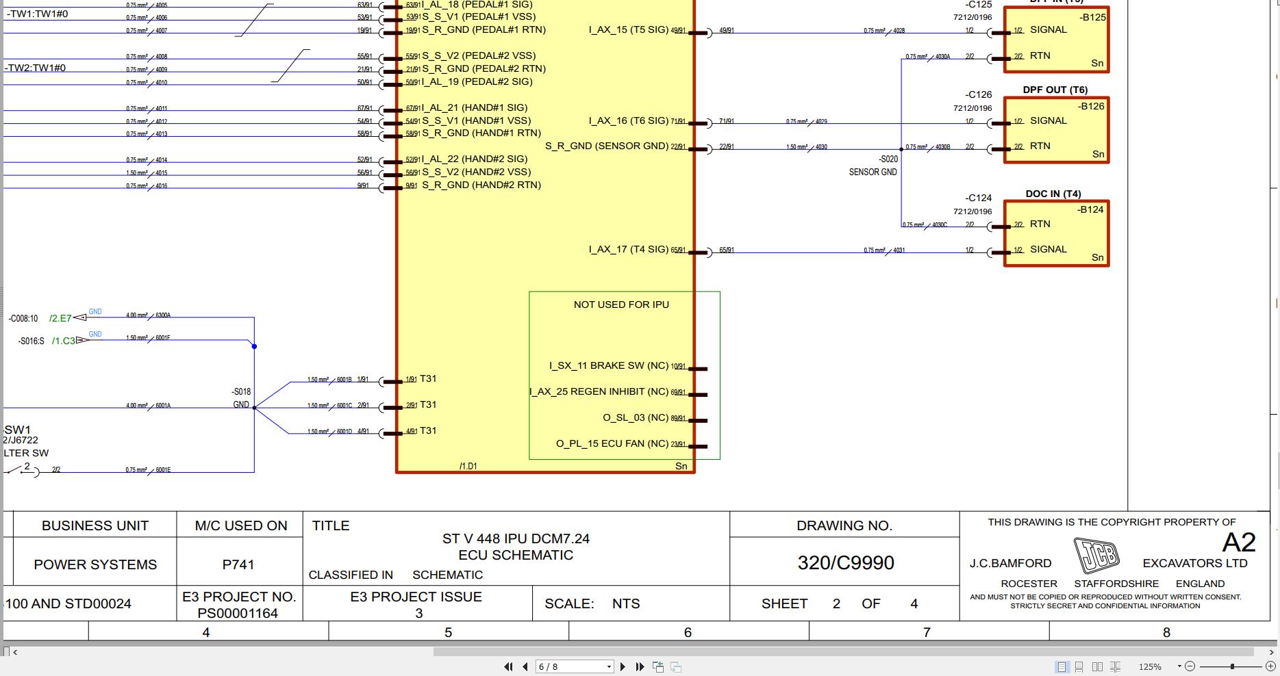 JCB Tracked Excavator 7C Electrical Diagram (2)