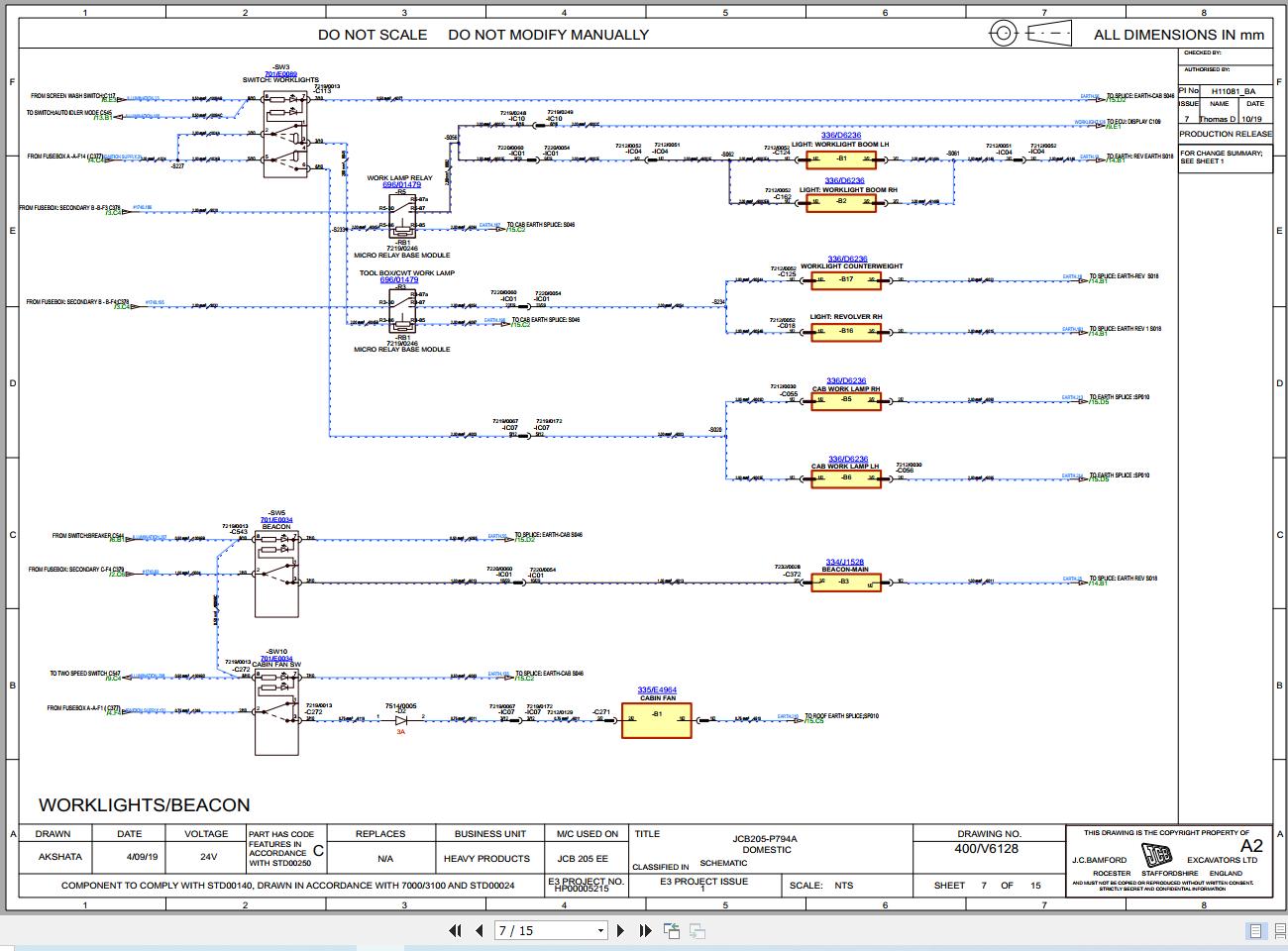 JCB Tracked Excavator JCB NXT 205 PUNJD 2012 2021 Electrical and Hydraulic Diagram (2)