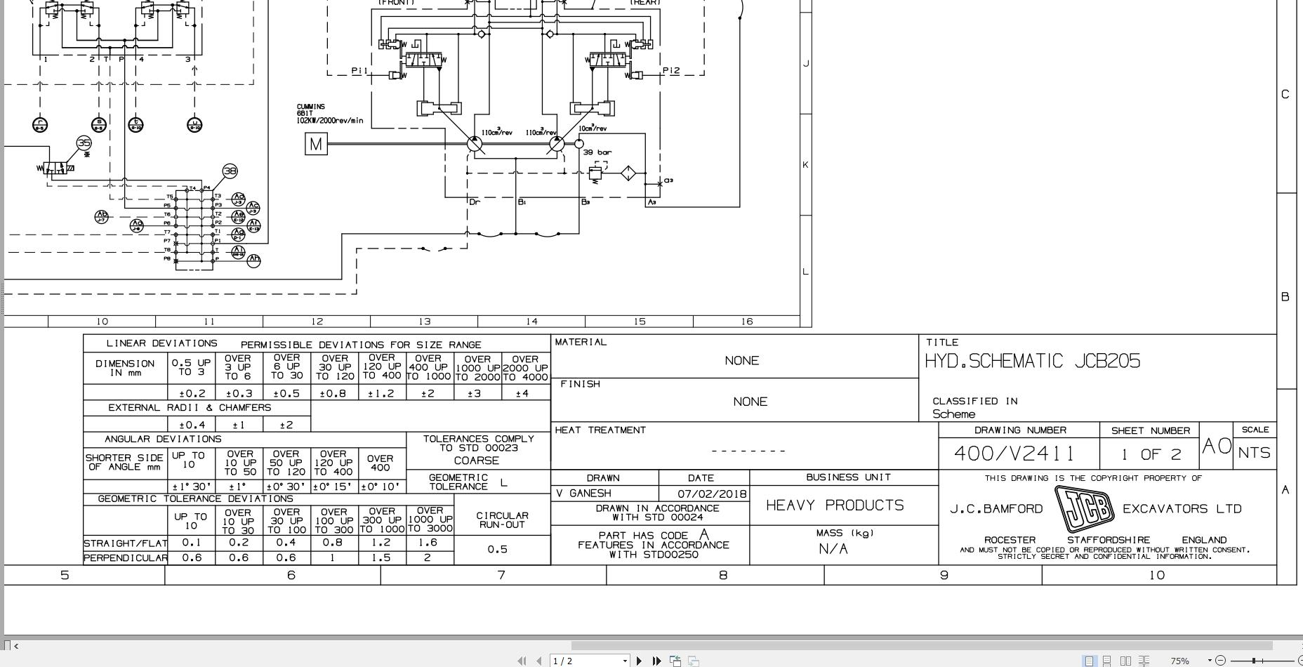 JCB Tracked Excavator JCB NXT 205 PUNJD 2012 2021 Electrical and Hydraulic Diagram (3)
