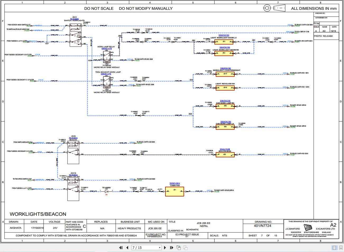 JCB Tracked Excavator JCB221LC T0 PUN 2020 2025 Electrical and Hydraulic Diagram (2)