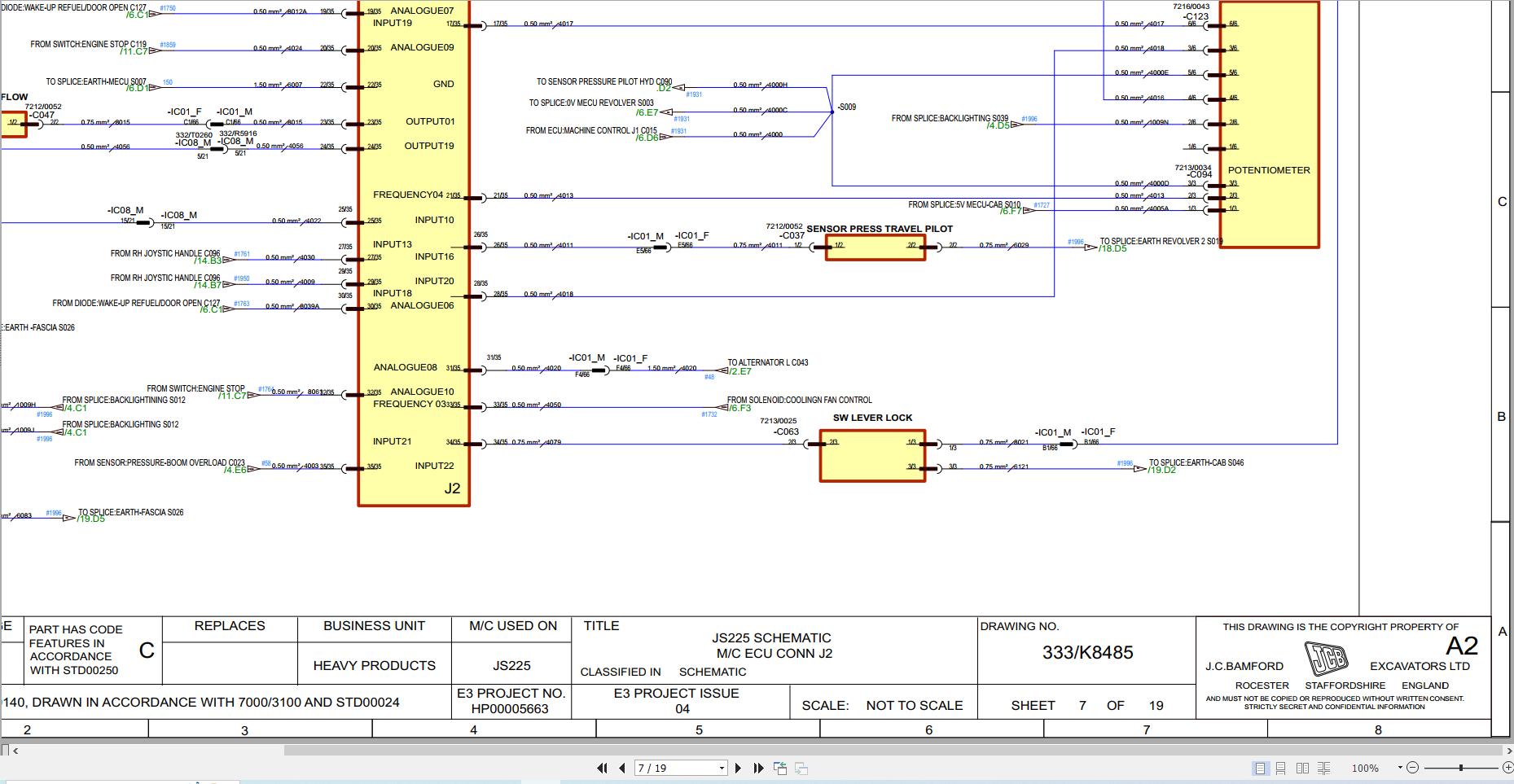 JCB Tracked Excavator JCB225LC T2 PUN 2019 2021 Electrical and Hydraulic Diagram (2)