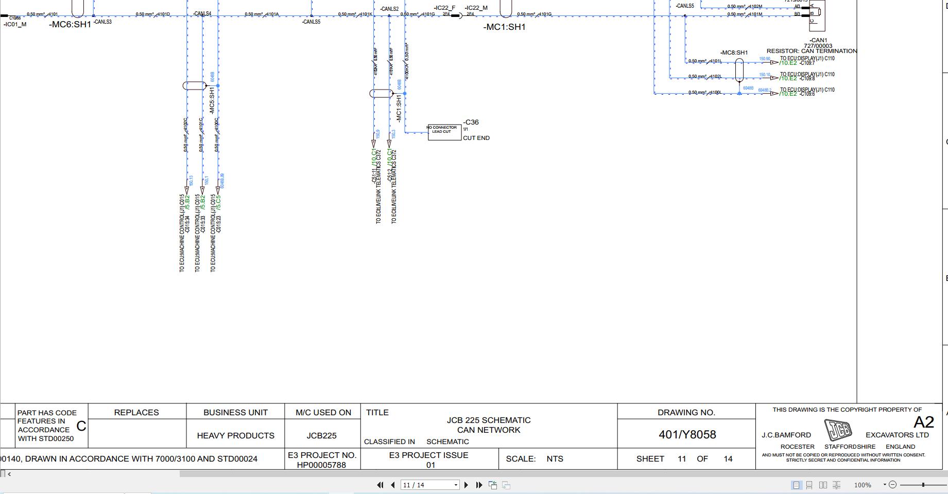 JCB Tracked Excavator JCB225eco+ T0 PUN 2020 2025 Electrical and Hydraulic Diagram (2)