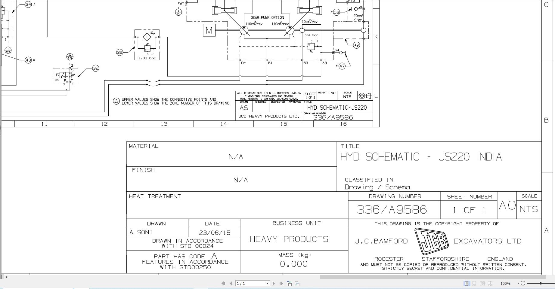 JCB Tracked Excavator JCB225eco+ T0 PUN 2020 2025 Electrical and Hydraulic Diagram (3)