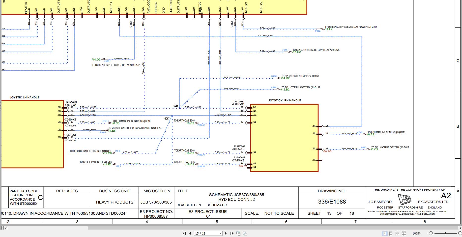 JCB Tracked Excavator JCB380 LC T2 PUN 2017 2022 Electrical and Hydraulic Diagram (2)