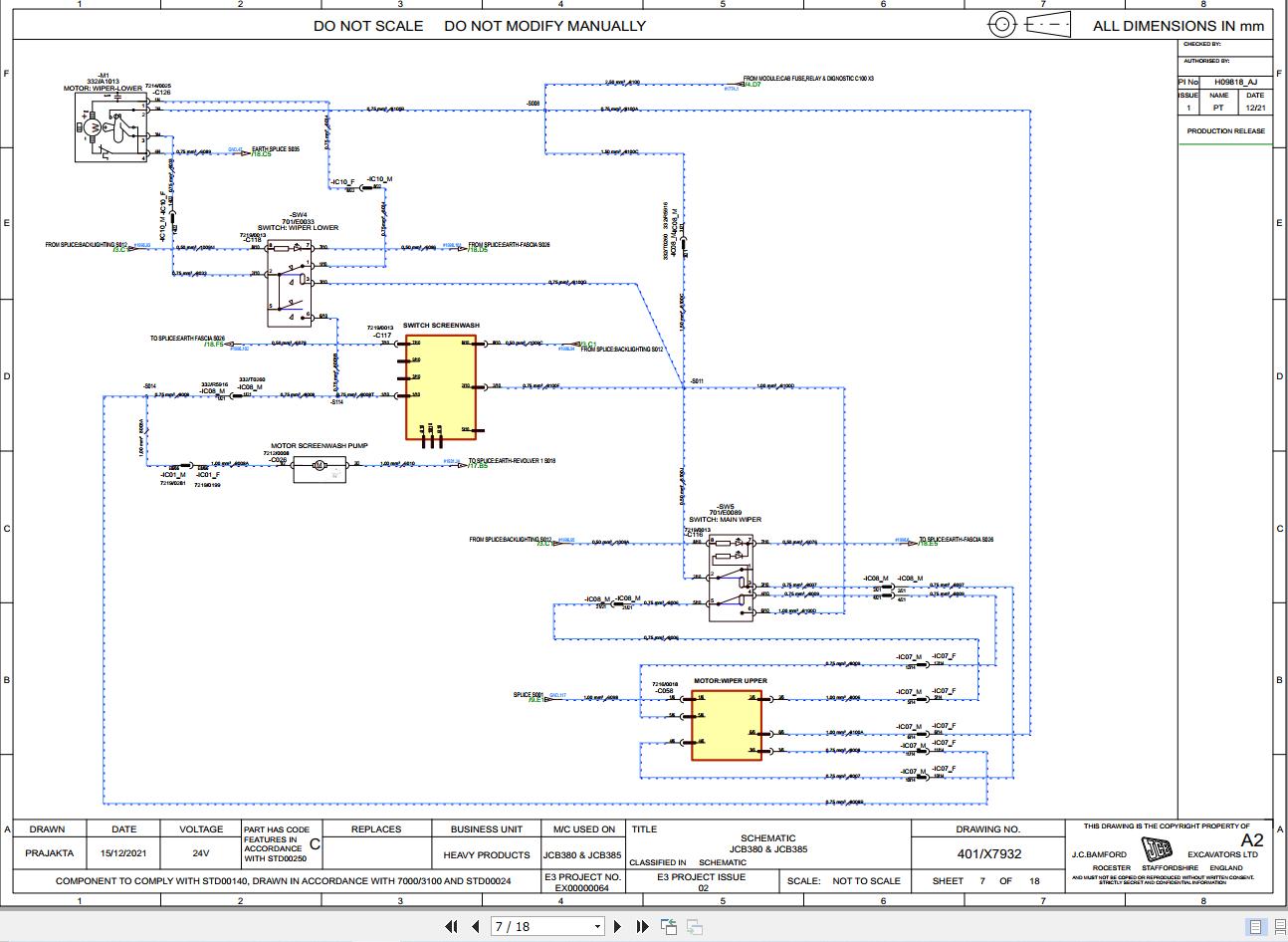 JCB Tracked Excavator JCB385 LC T2 PUN 2021 2025 Electrical and Hydraulic Diagram (2)