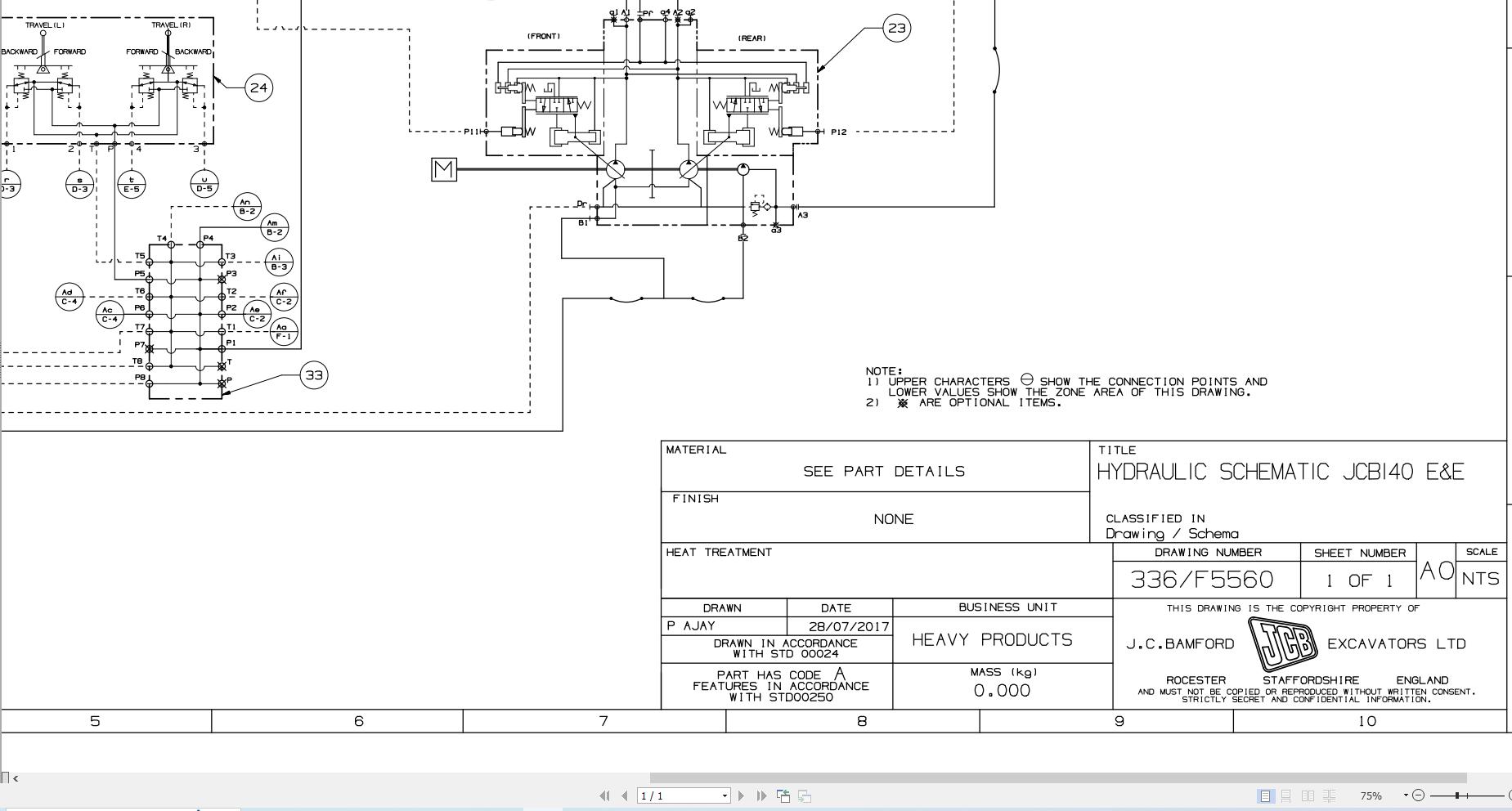 JCB Tracked Excavator JCBNXT145QM T0 PUN 2020 2025 Electrical and Hydraulic Diagram (3)