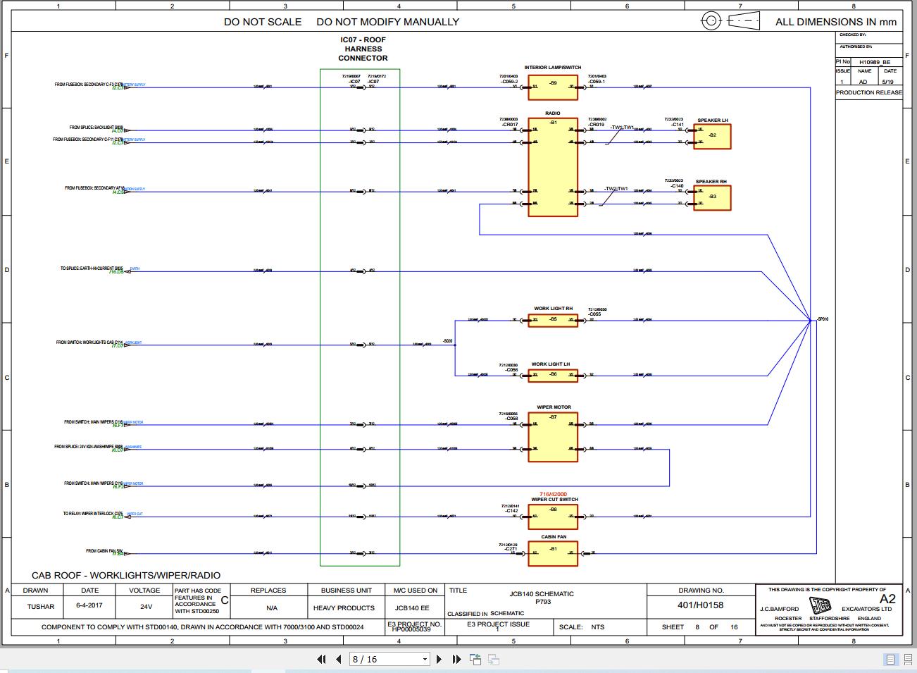 JCB Tracked Excavator JCBNXT150 T0 PUN 2020 2025 Electrical and Hydraulic Diagram (2)