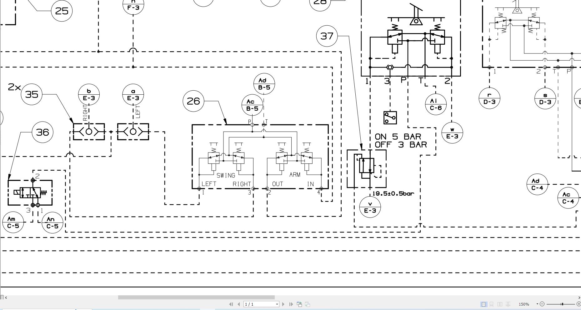 JCB Tracked Excavator JCBNXT150 T0 PUN 2020 2025 Electrical and Hydraulic Diagram (3)