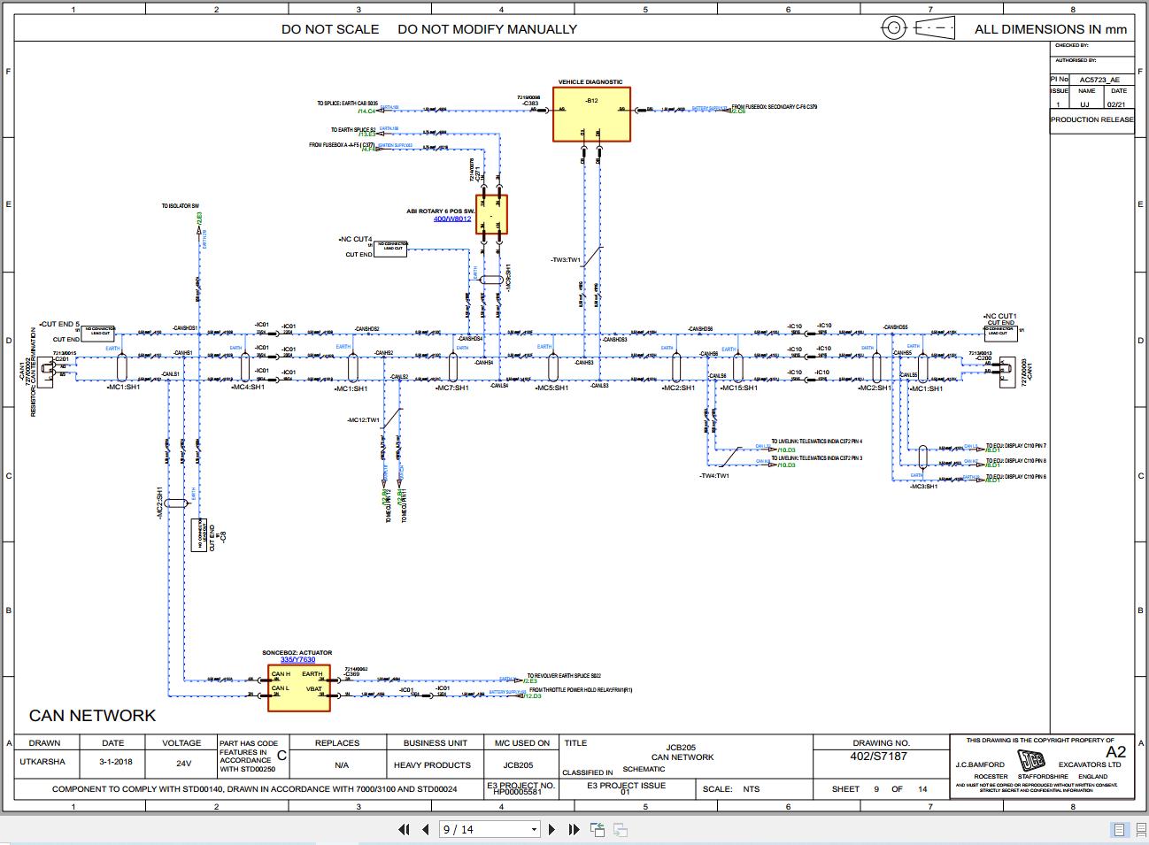 JCB Tracked Excavator JCBNXT225 LCM T0 PUN 2021 2025 Electrical and Hydraulic Diagram (2)