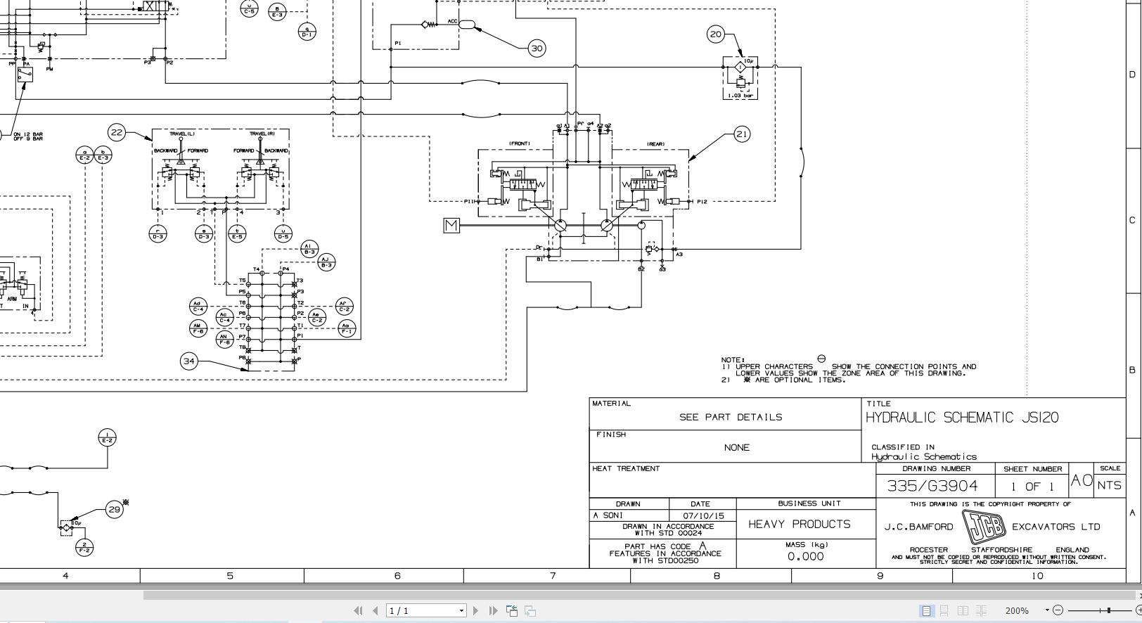 JCB Tracked Excavator JS120 T2 PUN 2012 2018 Electrical and Hydraulic Diagram (2)