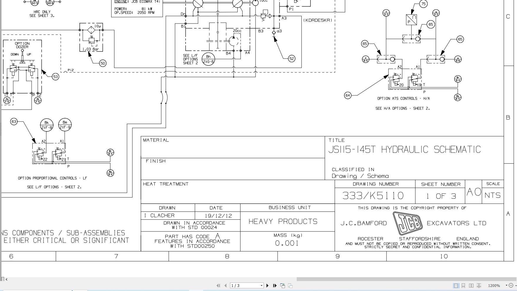 JCB Tracked Excavator JS130 T4i JCB 2013 2016 Electrical and Hydraulic Diagram (3)