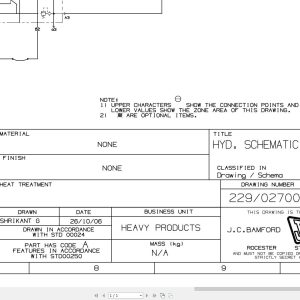 JCB Tracked Excavator JS140 PUNJE14B 2015 2017 Hydraulic Diagram (1)