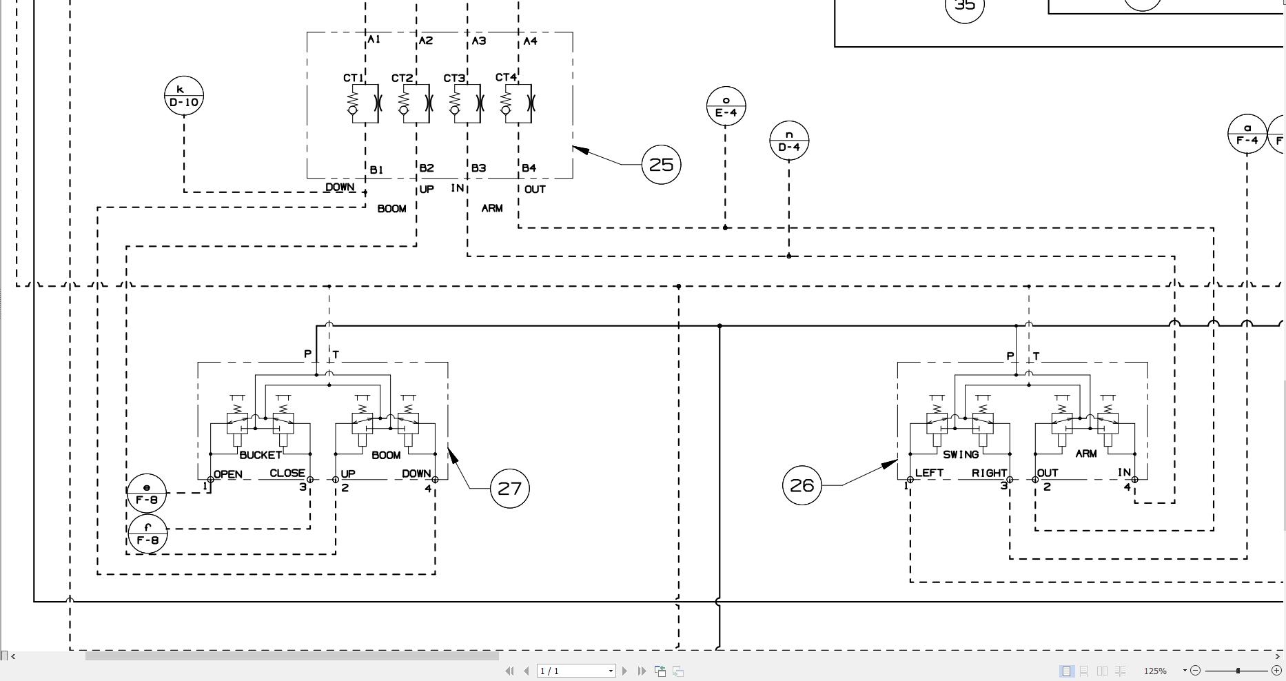 JCB Tracked Excavator JS140 PUNJE14B 2015 2017 Hydraulic Diagram (2)