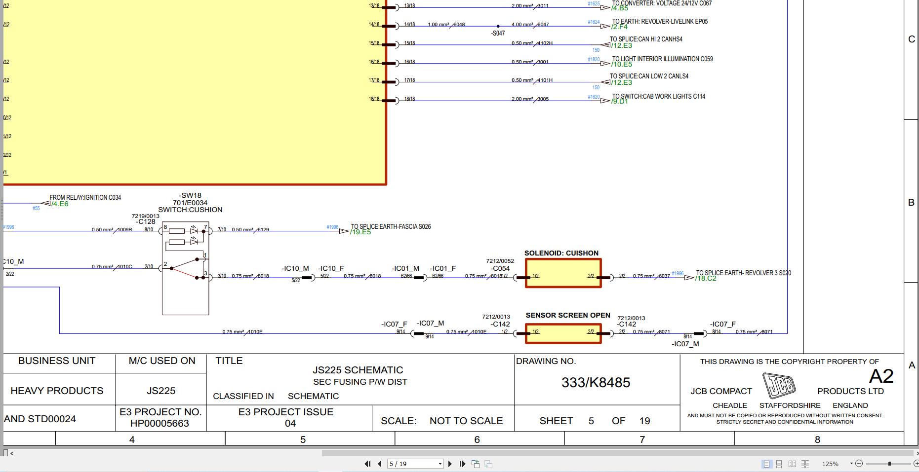 JCB Tracked Excavator JS160 T2 JCB 2004 2007 Electrical and Hydraulic Diagram (2)