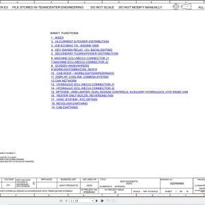 JCB Tracked Excavator JS160 T2 S0R 2015 Electrical and Hydraulic Diagram (1)