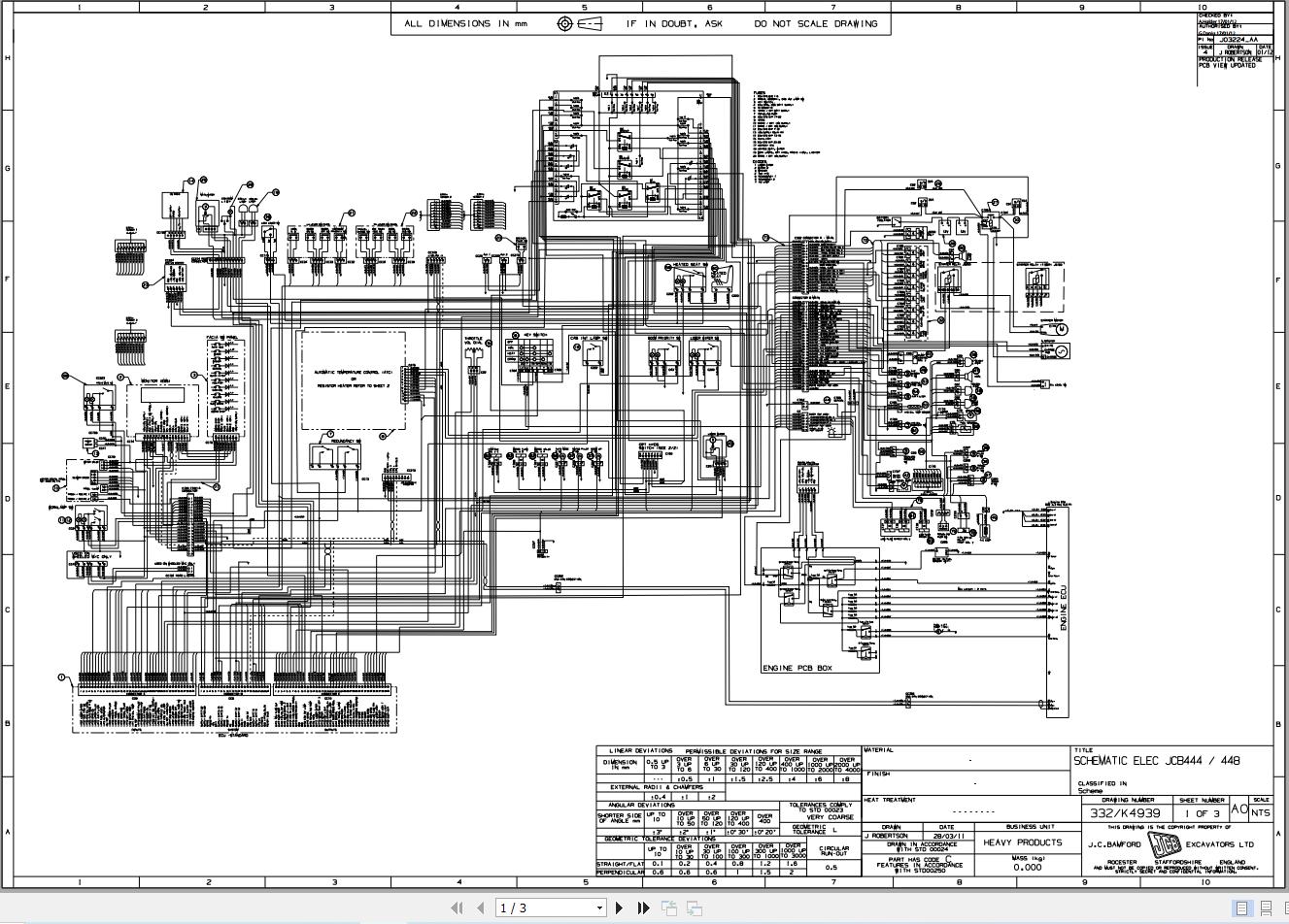 JCB Tracked Excavator JS160 T3 JCB 2007 2021 Electrical and Hydraulic Diagram (1)