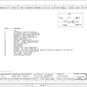 JCB Tracked Excavator JS160 T4F JCB 2015 2025 Electrical and Hydraulic Diagram (1)