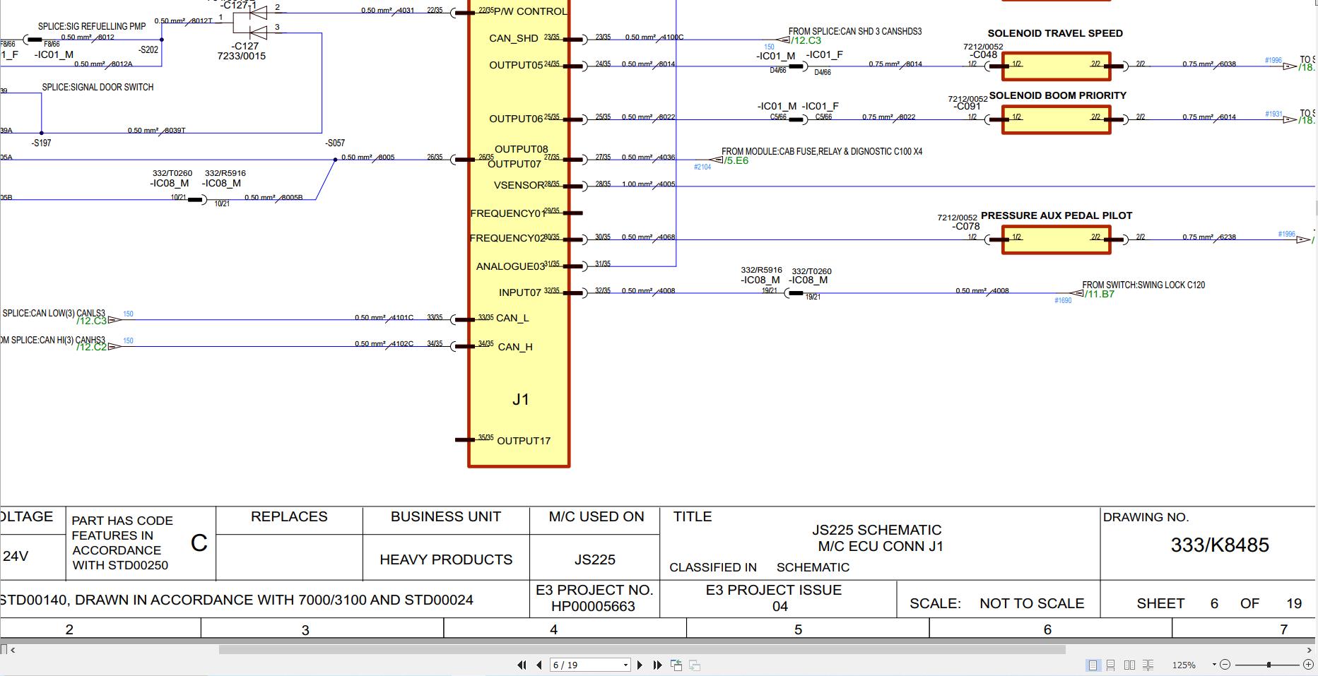 JCB Tracked Excavator JS180 T2 2004 2007 Electrical and Hydraulic Diagram (2)