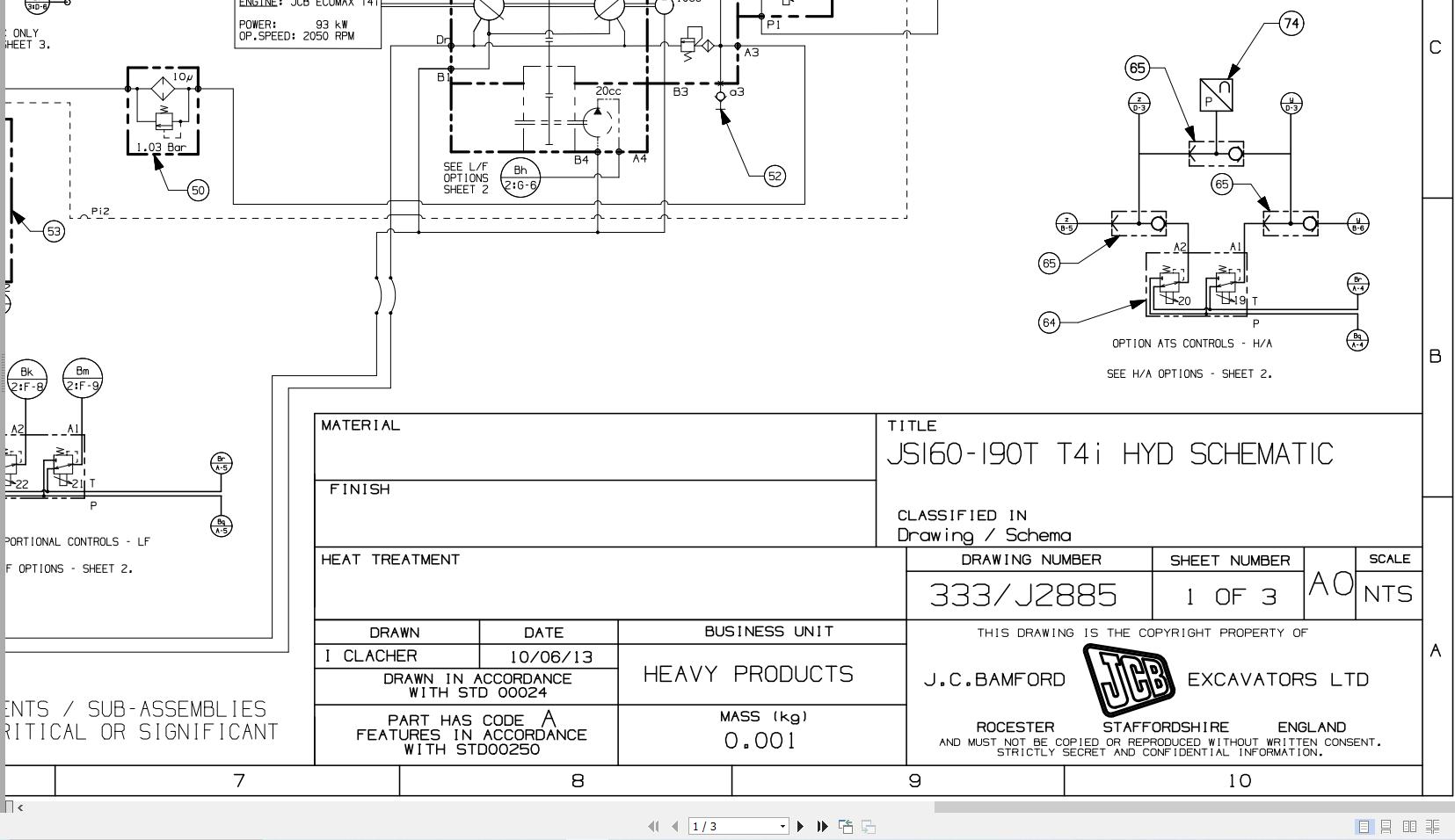 JCB Tracked Excavator JS180 T3 2007 2013 Electrical and Hydraulic Diagram (2)