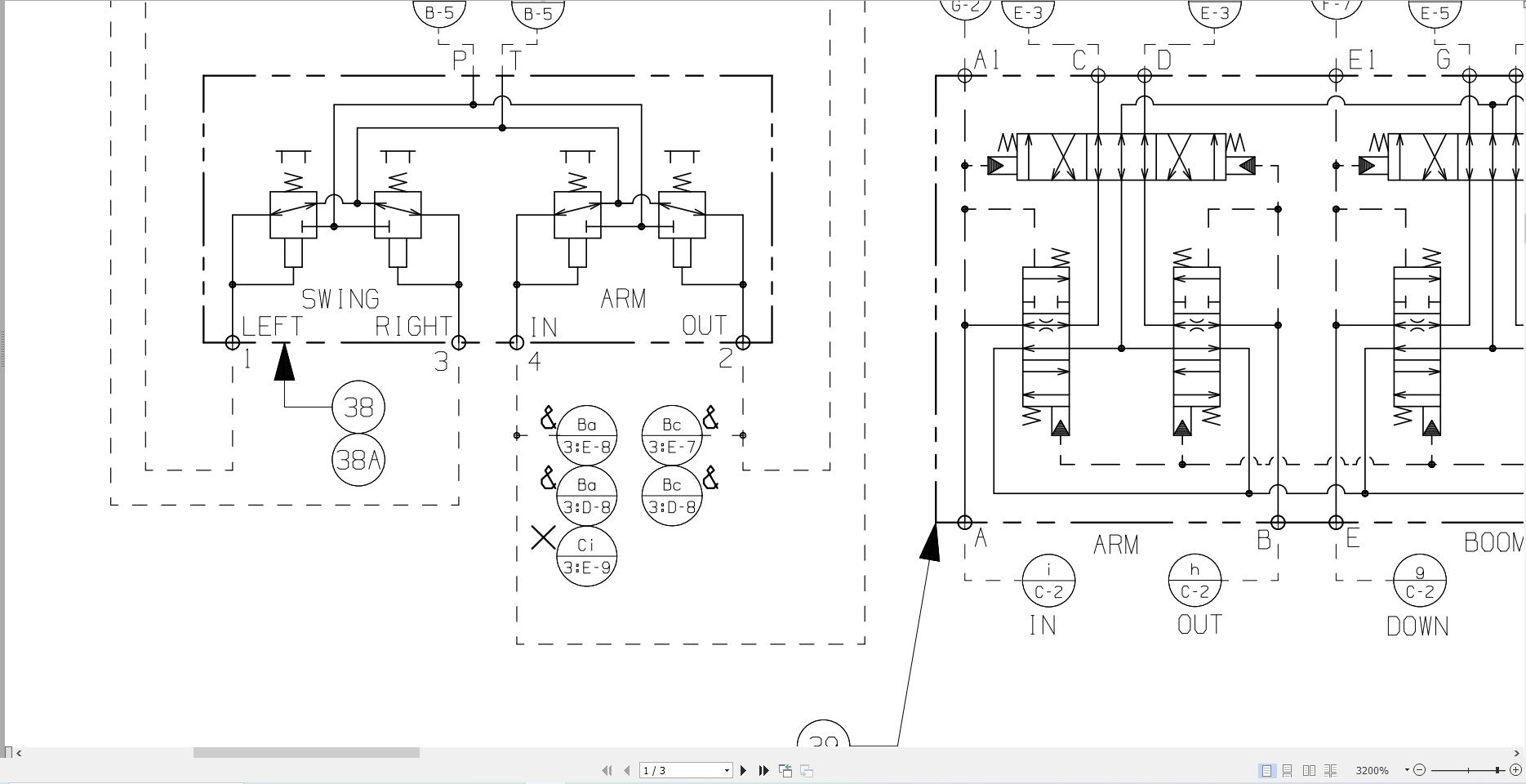 JCB Tracked Excavator JS180 T4F 2016 2021 Electrical and Hydraulic Diagram (2)