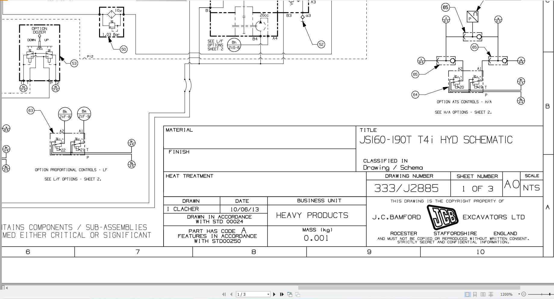 JCB Tracked Excavator JS180 T4i 2013 2015 Electrical and Hydraulic Diagram (3)